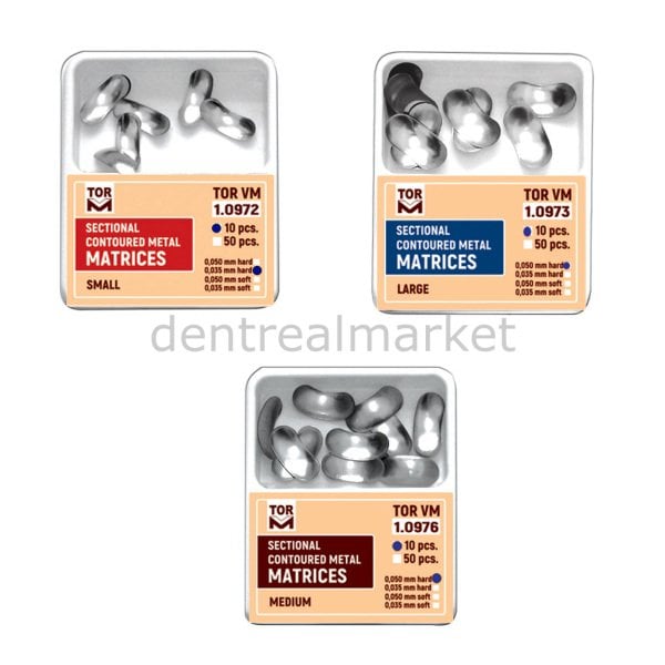Bölümlü Matris Böbrek Matrix Refil - 50'lik Paket