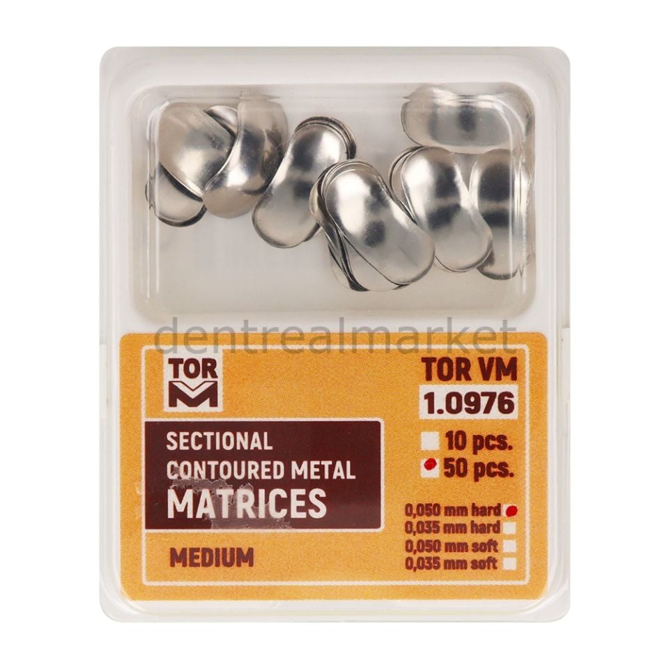 Bölümlü Matris Böbrek Matrix Refil - 50'lik Paket Large