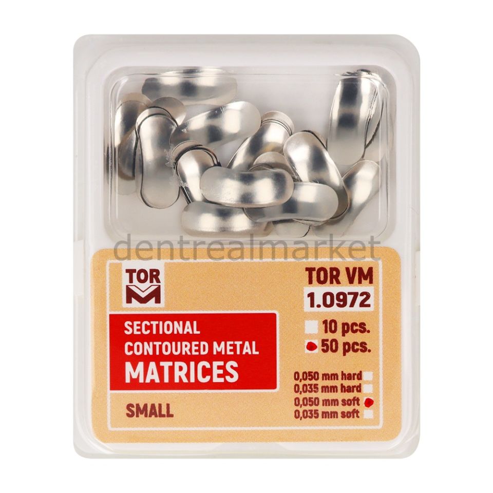 Bölümlü Matris Böbrek Matrix Refil - 50'lik Paket Small