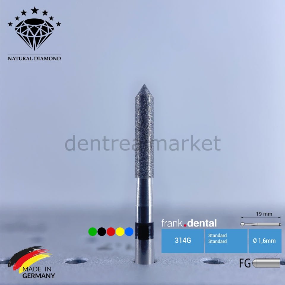 Doğal Elmas Frez - Aeratör - 884 - Silindir - 5 Adet