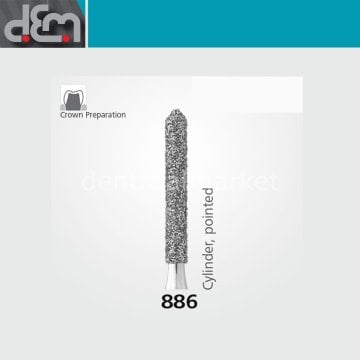 DX Sentetik Elmas Frez - 886 - Silindir - 10 Adet