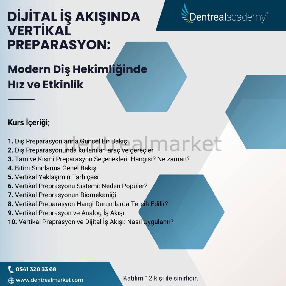 Dijital İş Akışında Vertikal Preparasyon - Modern Diş Hekimliğinde Hız ve Etkinlik