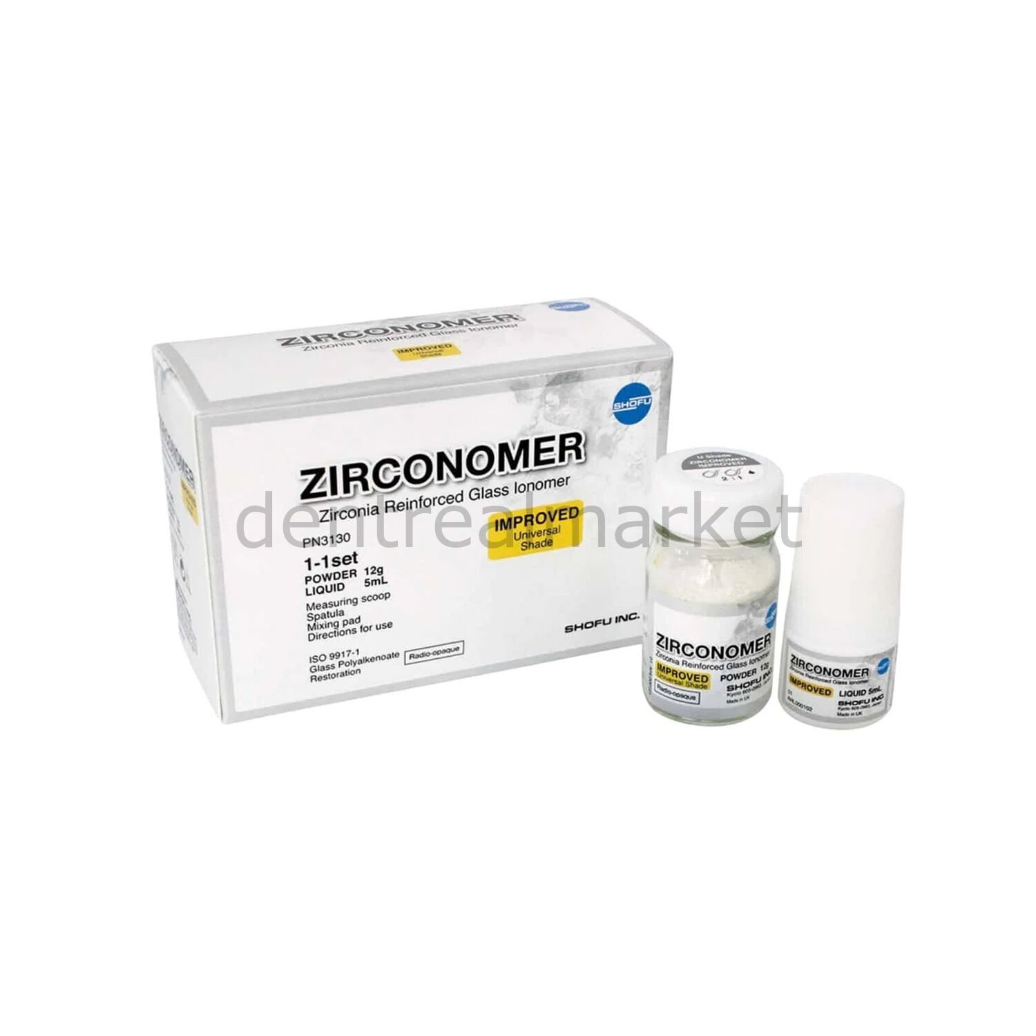 Zirconomer -  Cam İyonomer Siman -  12 gr Toz*5 ml Likit