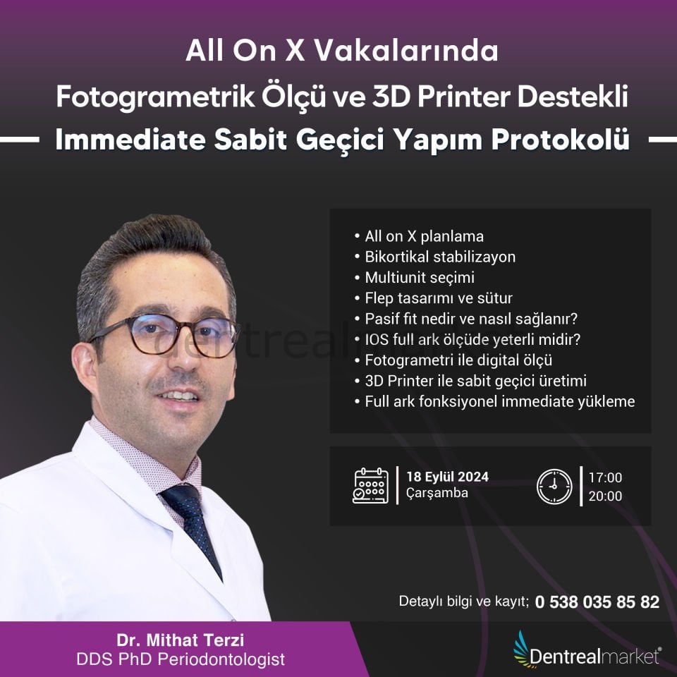 All On X Vakalarında Fotogrametrik Ölçü ve 3D Printer Destekli Immediate Sabit Geçici Yapım Protokolü