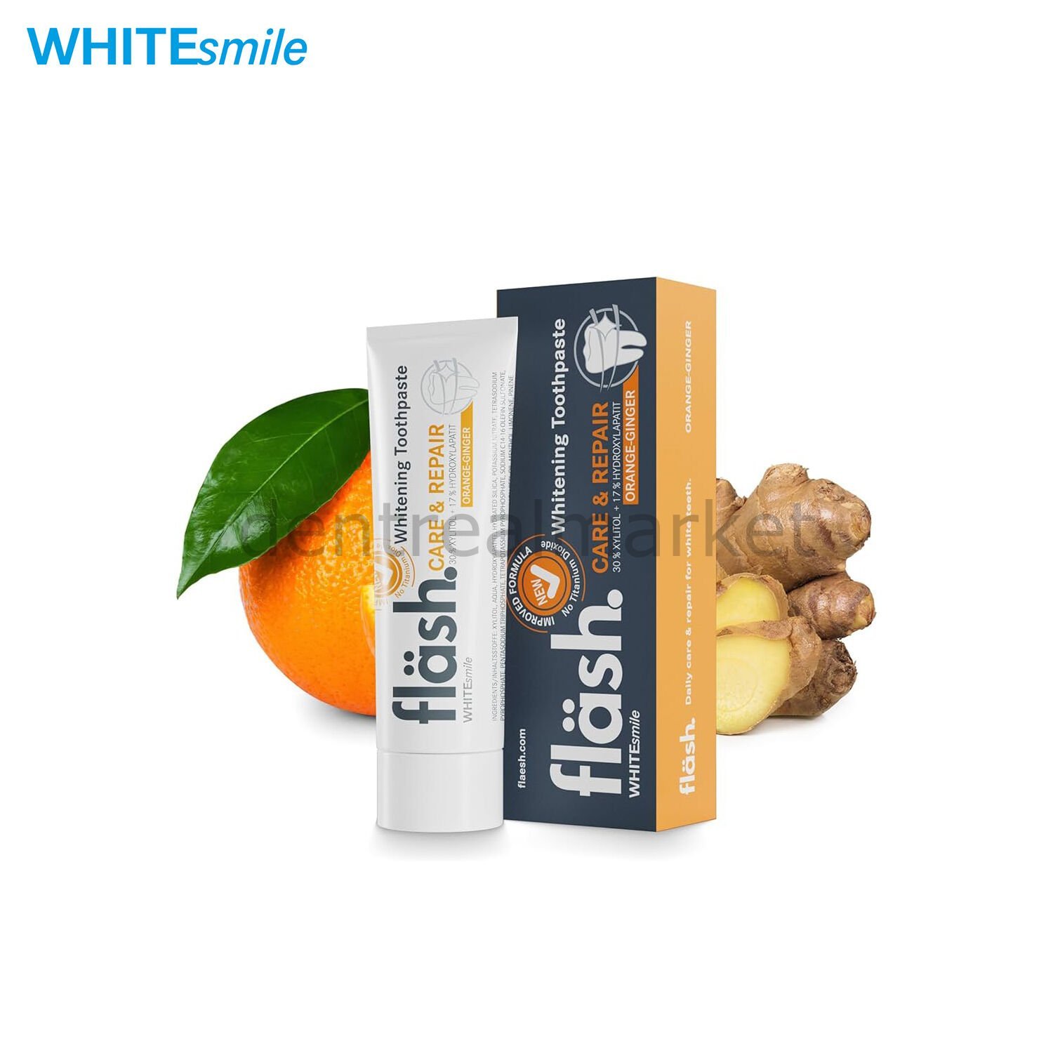 Flash Beyazlatıcı Diş Macunu – Portakal & Zencefil Aromalı