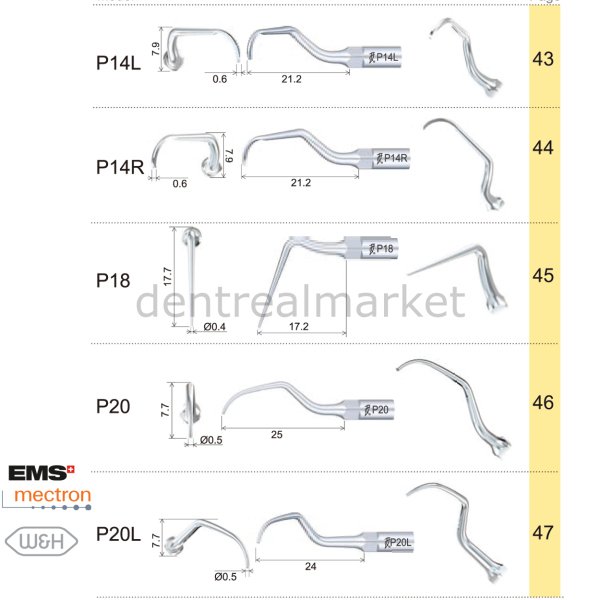 Kavitron Periodontic Uç P1 - Ems,Mectron,Woodpecker,WH Uyumlu