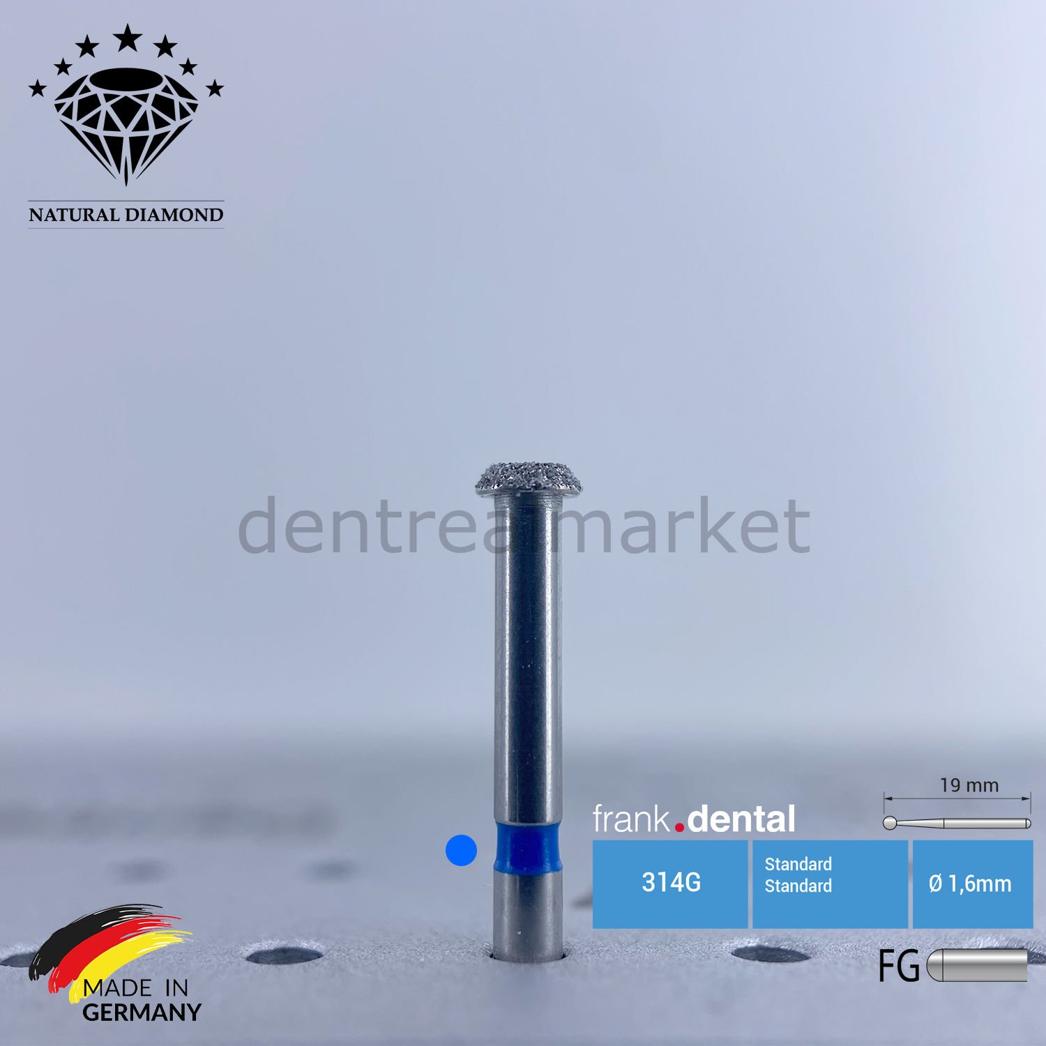 Elmas Lamine Veneer Frezi - Aeratör - 824A