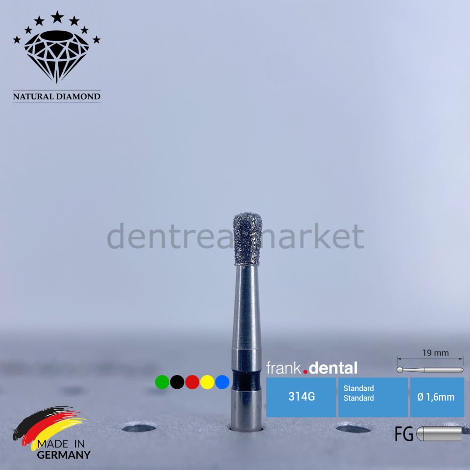 Doğal Elmas Frez - Aeratör - 830 - Armut - 5 Adet | Frank Dental
