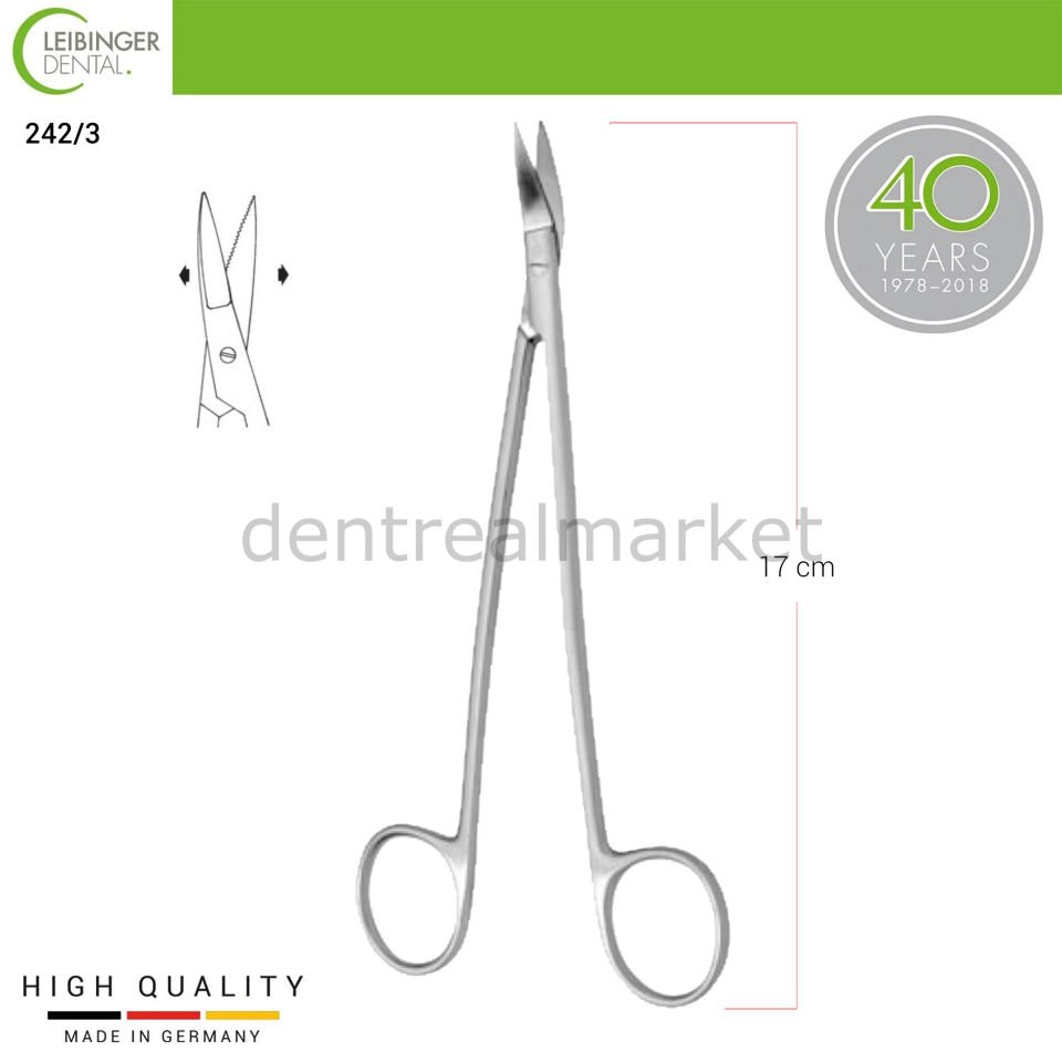 Dean Gum Tırtıklı Cerrahi Makas - 17 cm