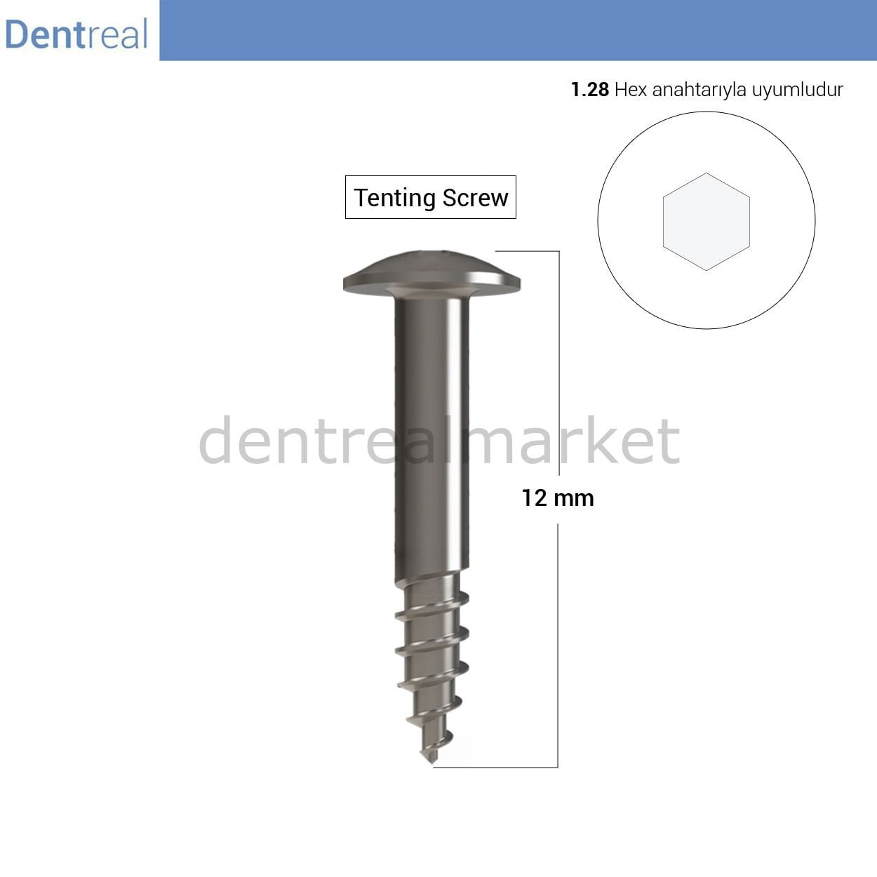 Çadır Vidası Refil - Tenting Screw -Tente Vidası 12 mm