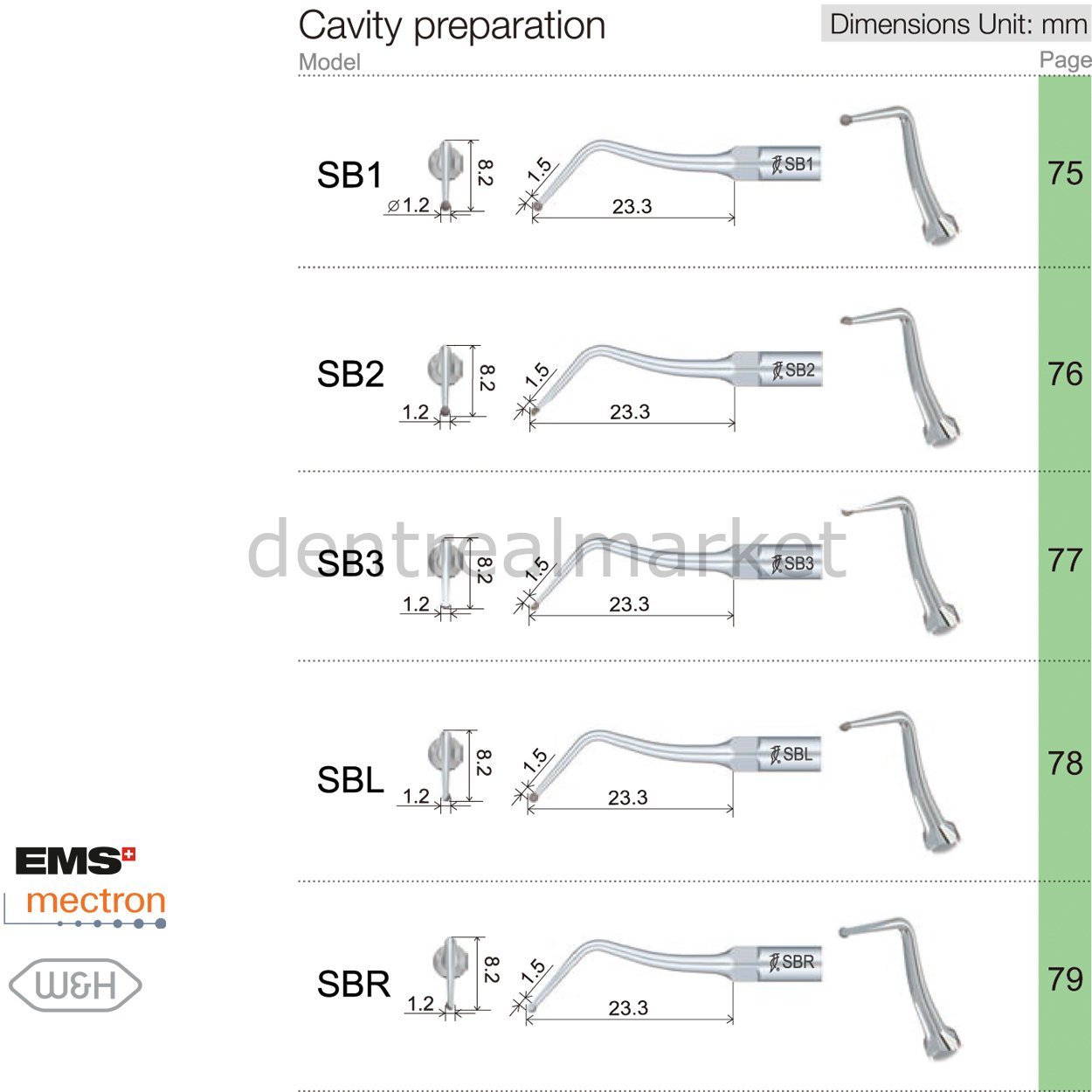 Cavity Preparation Kavitron Uçları - Ems,Mectron,Woodpecker,WH Uyumlu