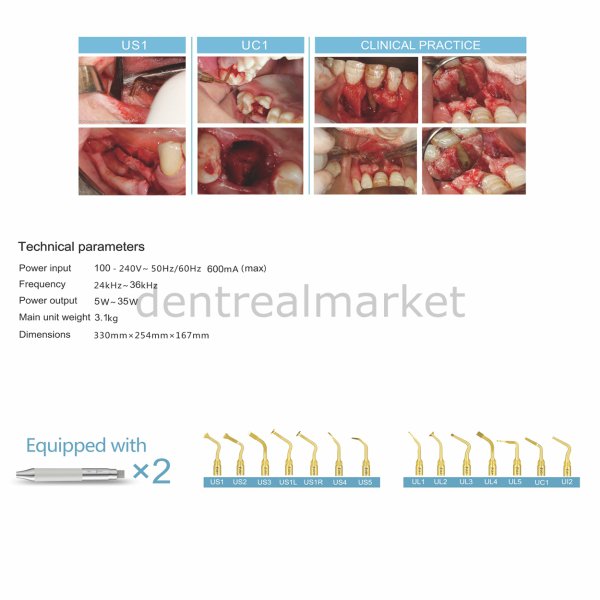Ultrasurgery US-II Piezo Ultrasonik Kemik Kesme Sistemi Işıklı