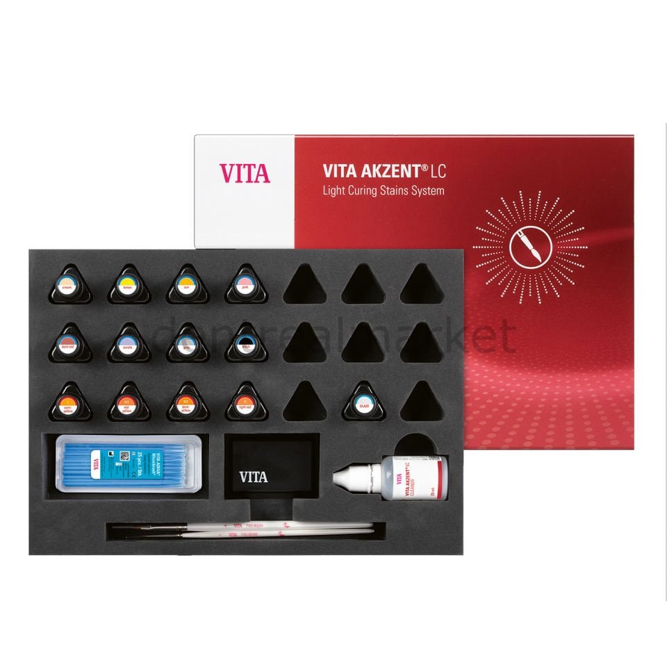 Akzent LC Stains Expert Kit - Light-Curing Stain & Glaze System