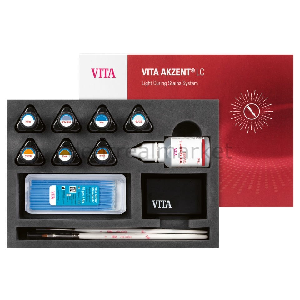 Akzent LC Stains Standart Kit - Light-Curing Stain & Glaze System