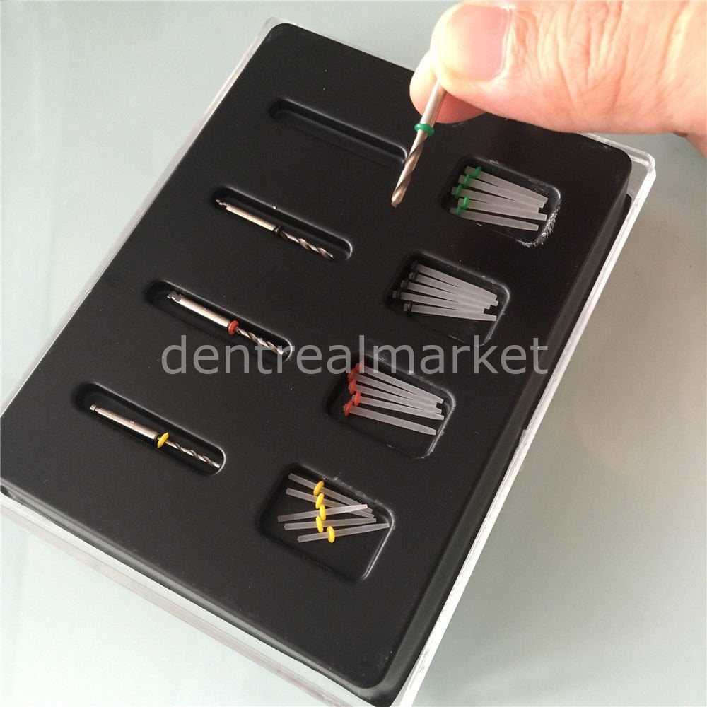 Fiber Post Set Düz 40 Adet Post ve 4 Diril