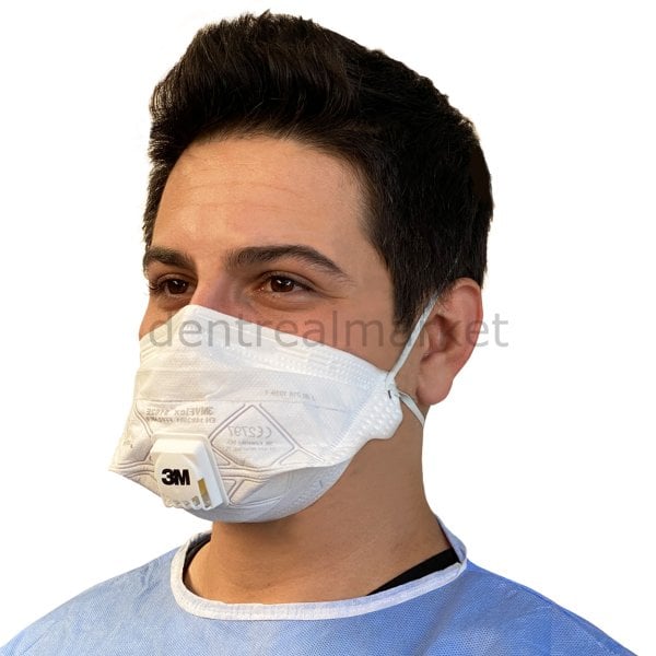 3M 9162E N95 Medikal Solunum Maskesi, FFP2, Ventilli 15 Adet ***