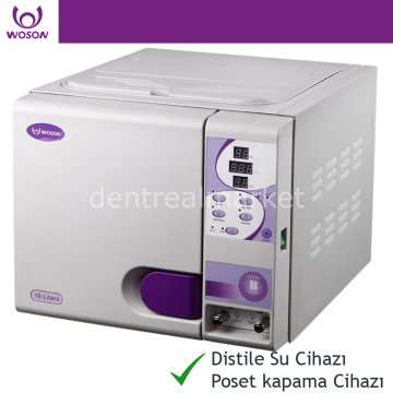 Tanzo C 18 Lt Otoklav Distile Su ve Poşet Kapama Dahil