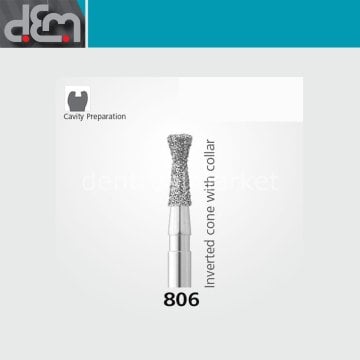 DX Sentetik Elmas Frez - 806 - Ters Konik - 10 Adet