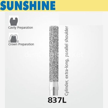 837L Sentetik Elmas Frez - 5 Adet - Silindir