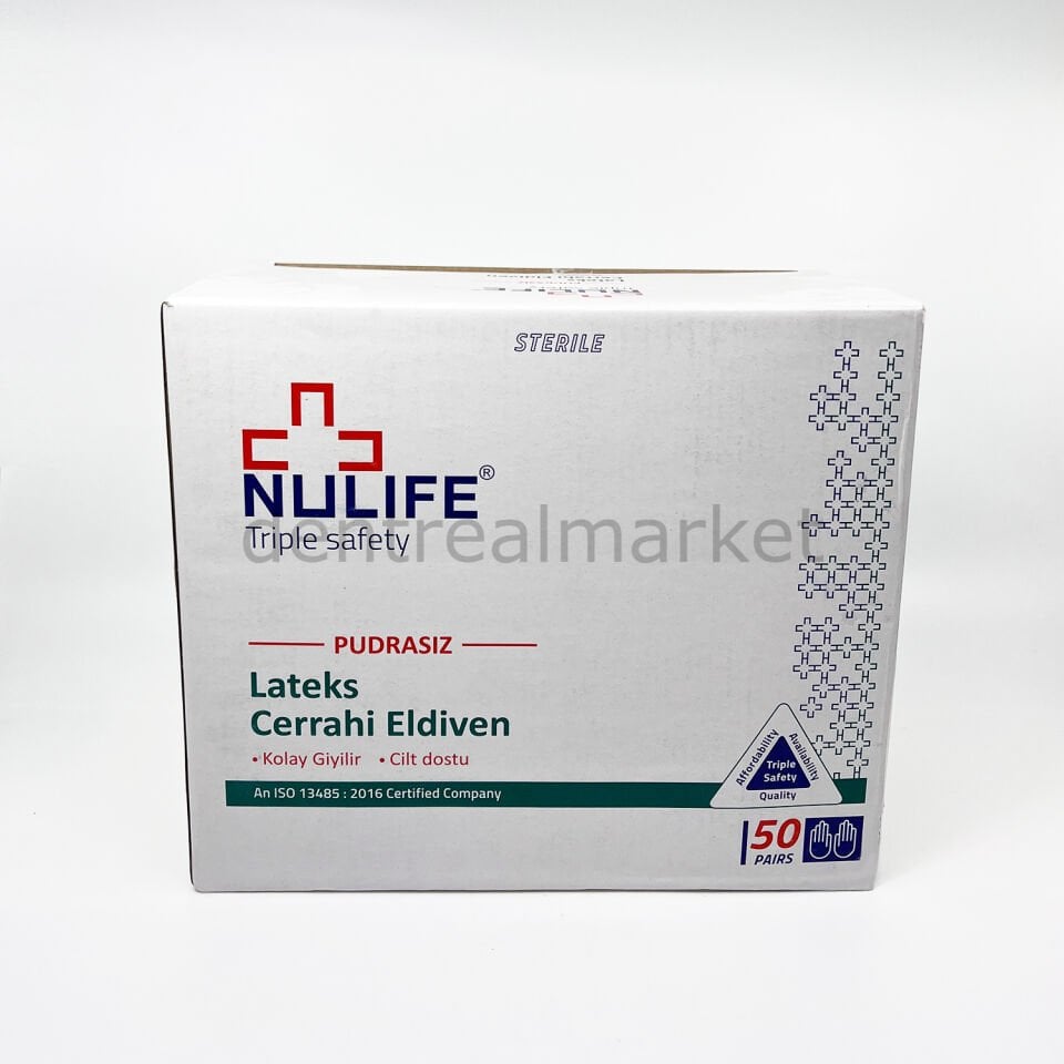 Steril Latex Pudrasız Cerrahi Eldiven No: 7,5 - 50 Çift SKT:01/25***