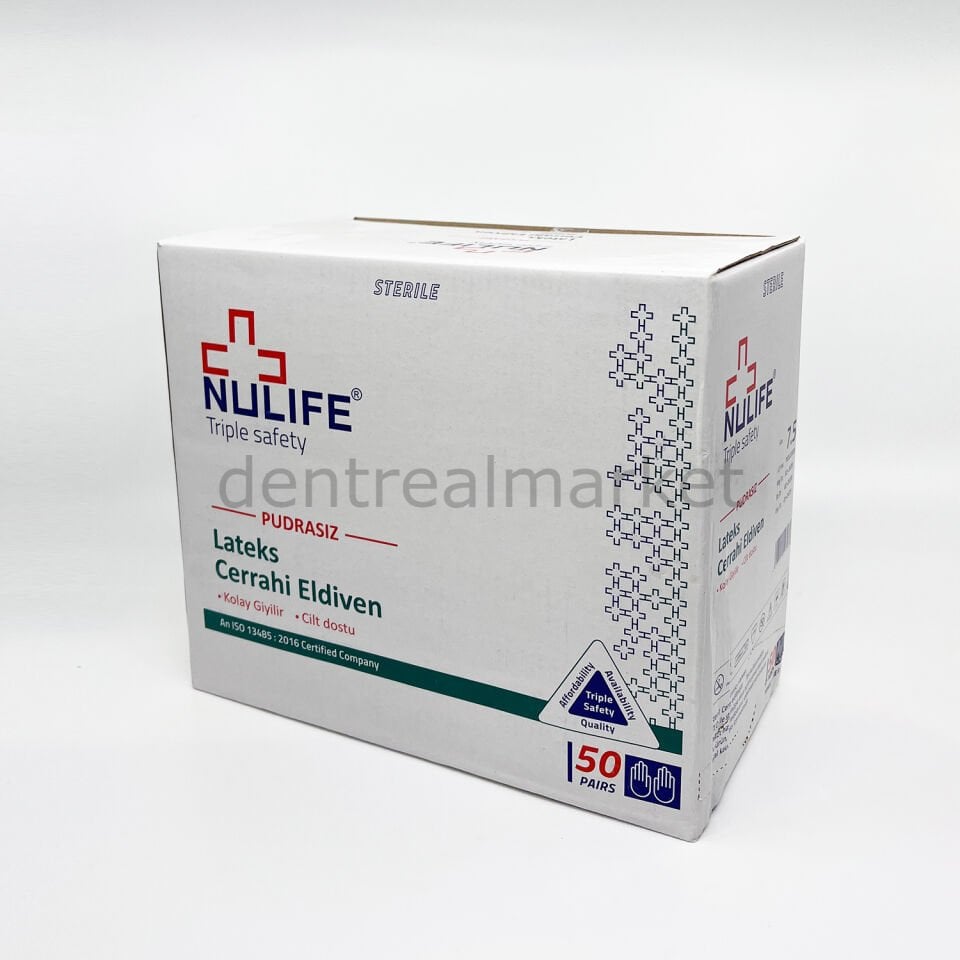 Steril Latex Pudrasız Cerrahi Eldiven No: 7,5 - 50 Çift SKT:01/25***