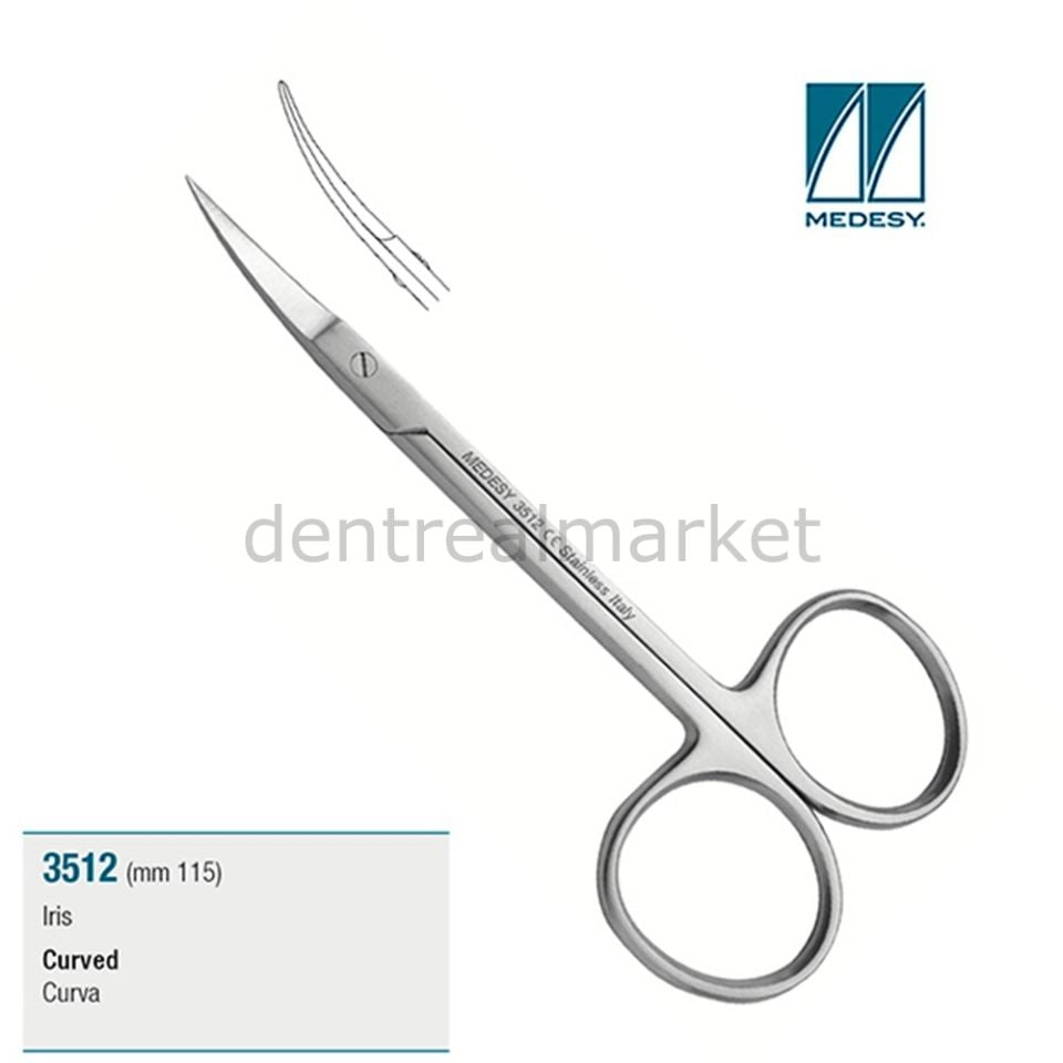 İris Cerrahi Makas Eğri 11 cm