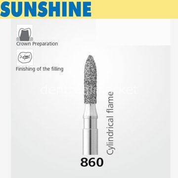 860 Sentetik Elmas Frez - 5 Adet - Alev Uç