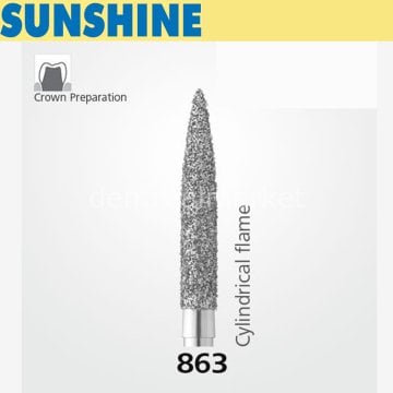 863 Sentetik Elmas Frez - 5 Adet - Alev Uç