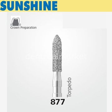 877 Elmas Silindir Chamfer Frez - 5 Adet