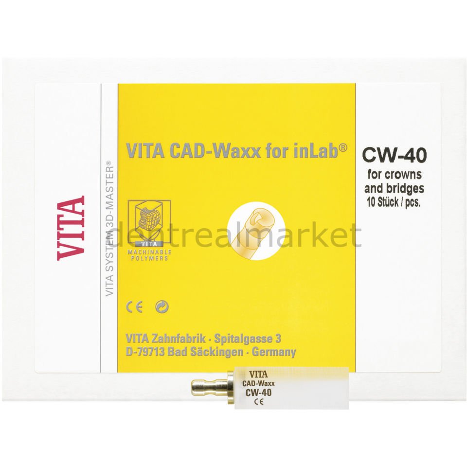 Vita Cad-Waax CW-40 - İşlenebilir Akrilik Polimer Blok 10'luk