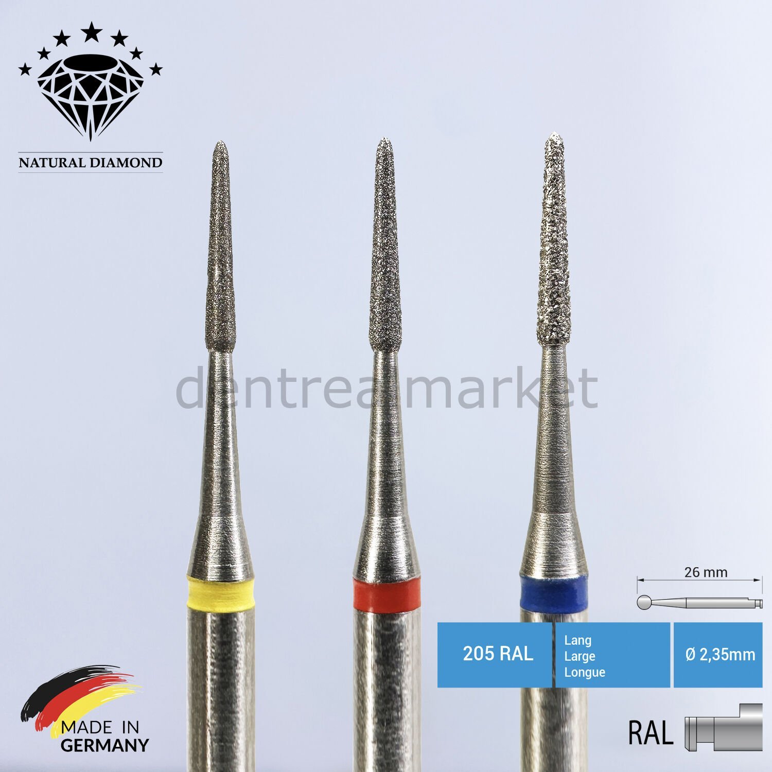 Doğal Elmas Perio Frezi - Periodontal Frez 831