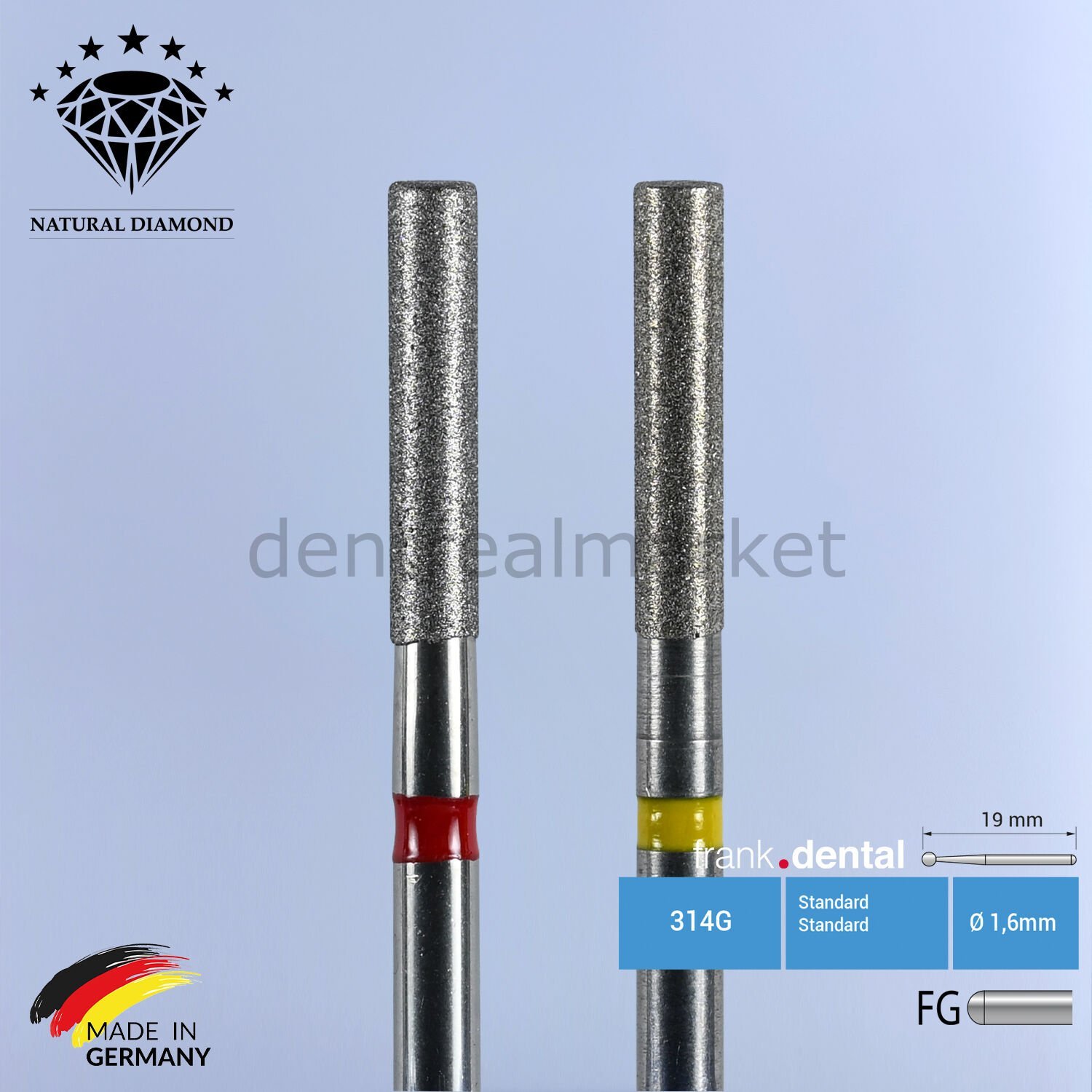 Elmas Frez - Bitim ve Cila - 837 - Silindir - 2 Adet