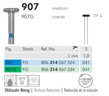 907 Sentetik Elmas Frez 5 Adet