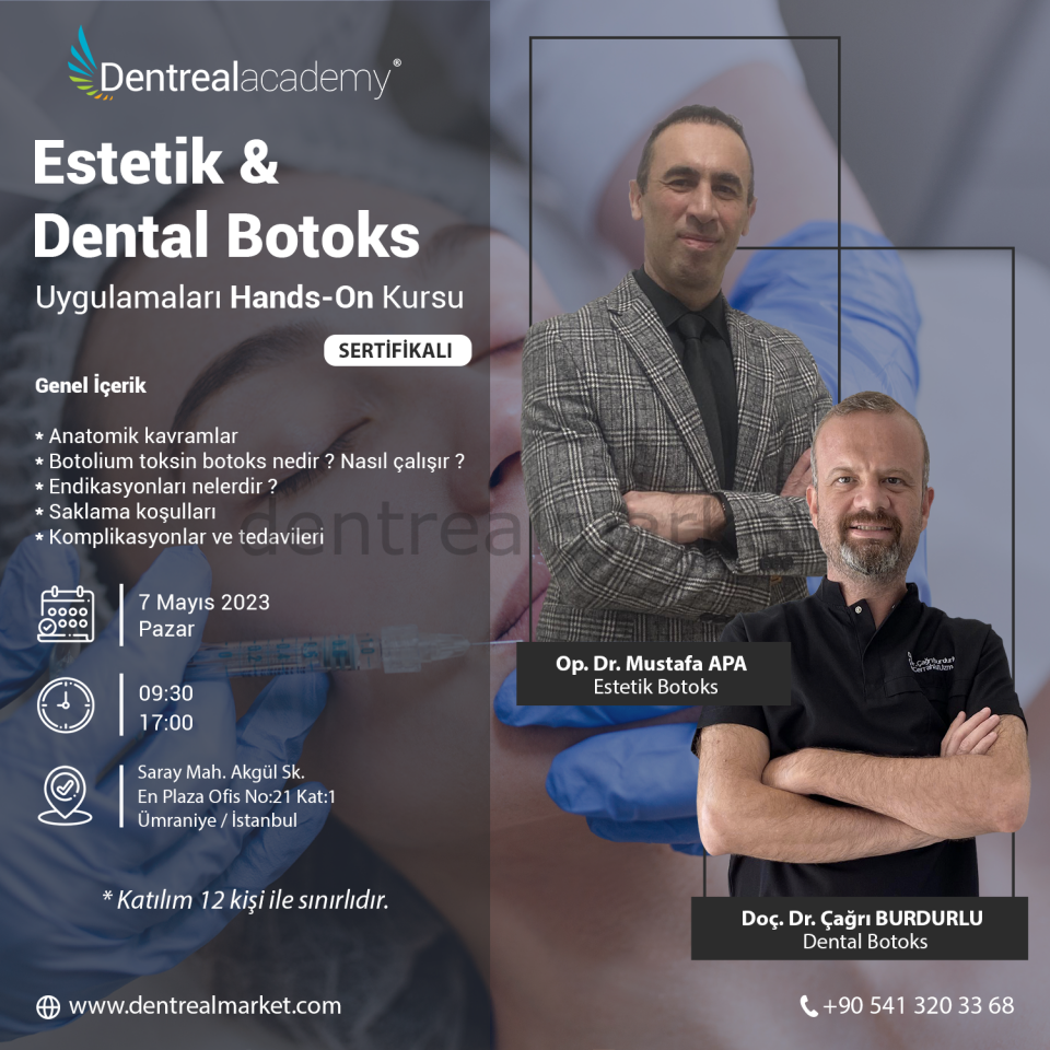 Estetik ve Dental Botoks Uygulamaları Hands-On Eğitimi