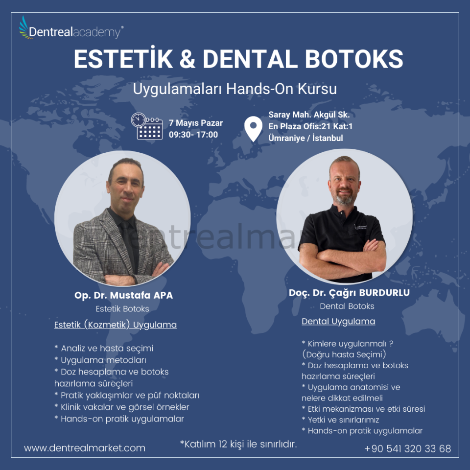 Estetik ve Dental Botoks Uygulamaları Hands-On Eğitimi