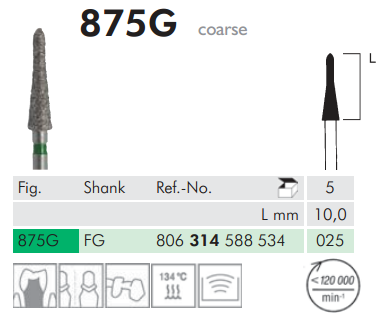 875G Sentetik Elmas Frez 5 Adet