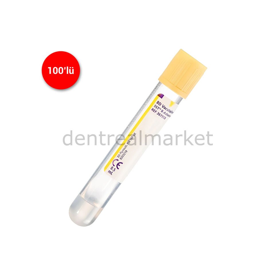 Sarı Kan Alma Tüpleri 8,5 ml - 100'lü
