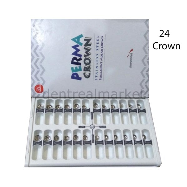 Perma Crown Kalıcı Çelik Kuron İntro Set 24 Kron - Molar