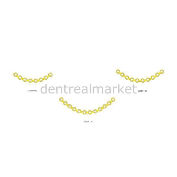 Titanyum Maxillofacial Mini Plate Kemik Plakası 1 mm 55.OR.080