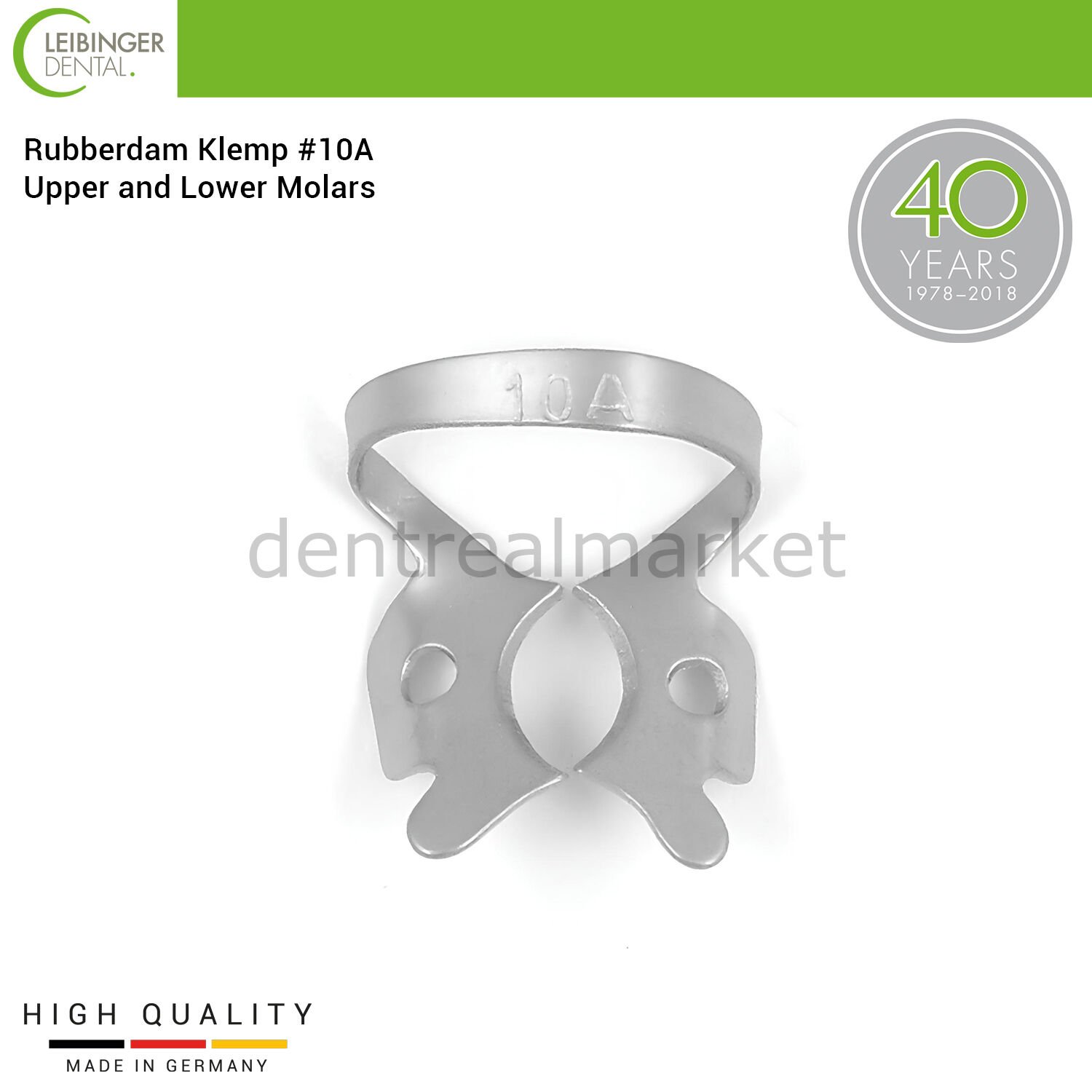 Rubberdam Klemp #10A - Molar Upper and Lower