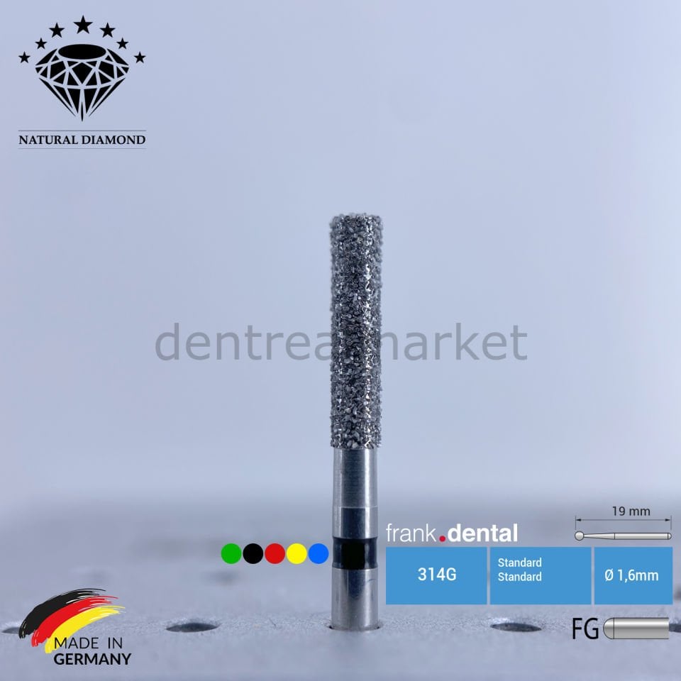 Doğal Elmas Frez - Aeratör - 837 - Silindir - 5 Adet