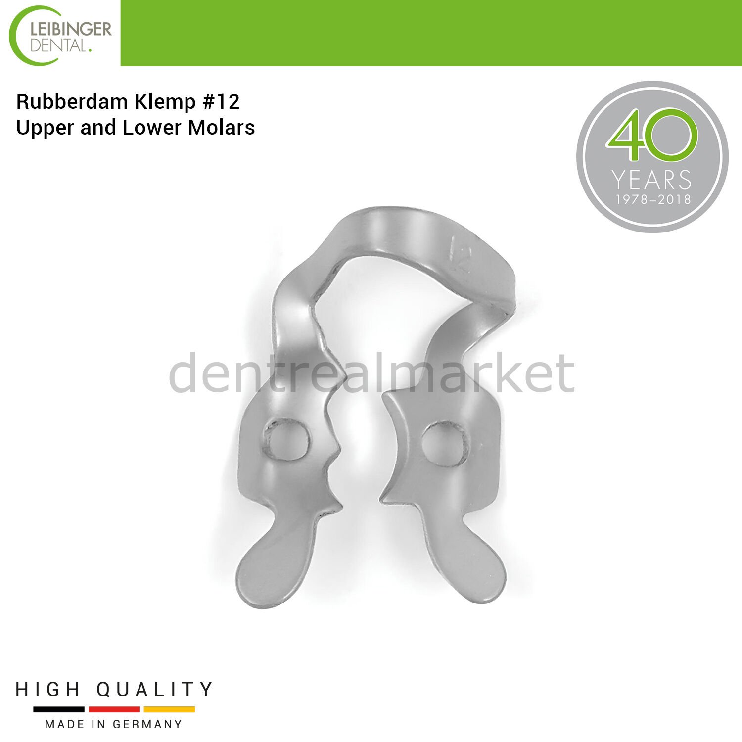 Rubberdam Klemp #12 - Molar Upper and Lower