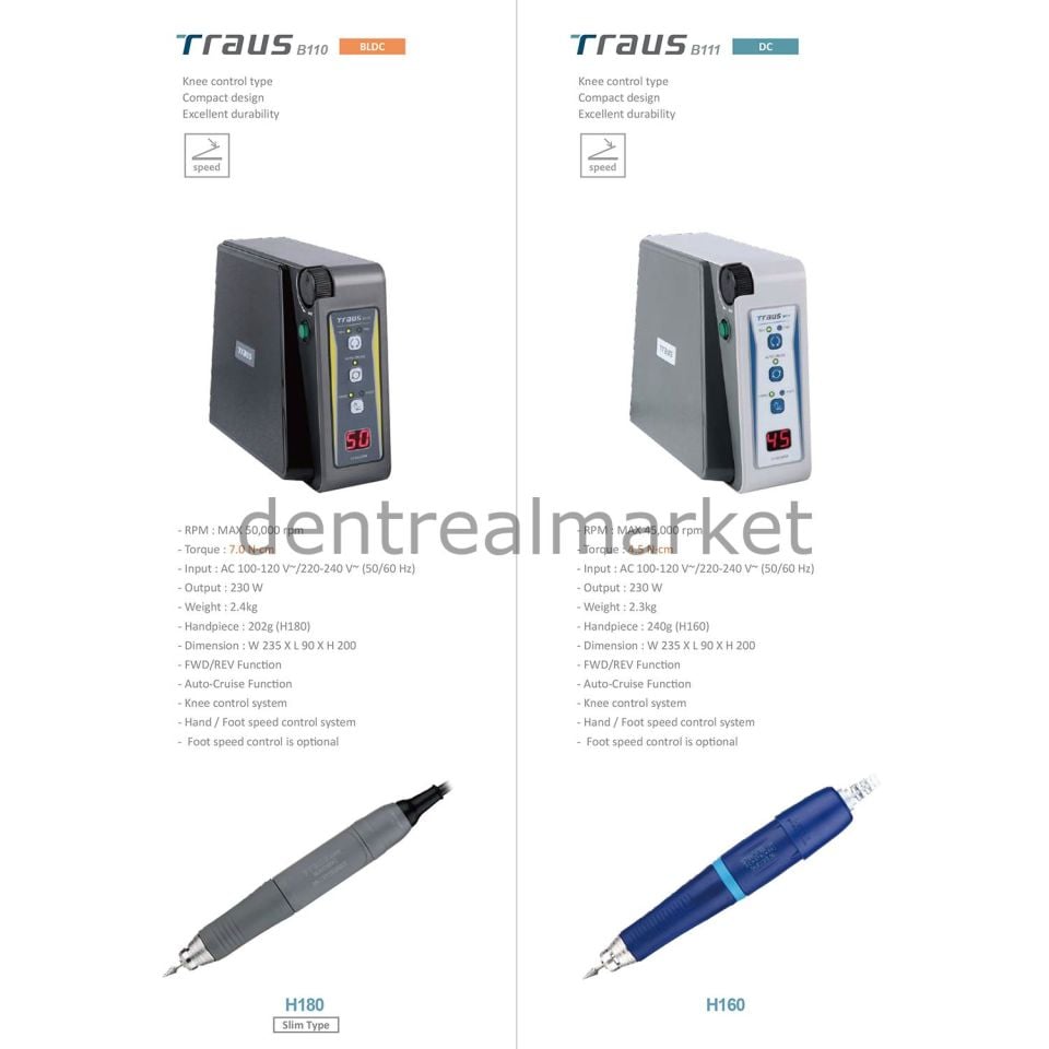 Traus B111/H160 Labaratuar Mikromotor