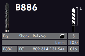 Black Cobra Line Sentetik Elmas Frez - 5 Adet
