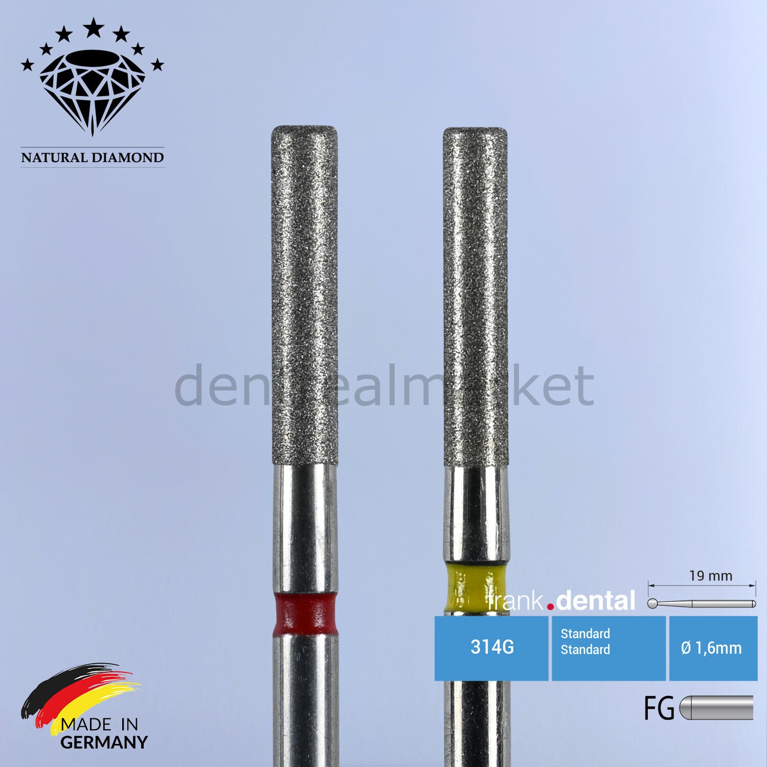 Elmas Frez - Bitim ve Cila - 837KR - Silindir - 2 Adet