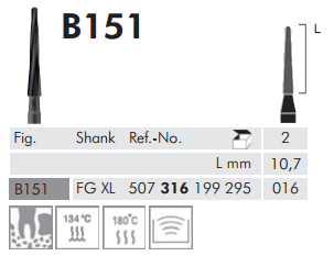 B151 Cerrahi Frez Black Cobra - 2 Adet