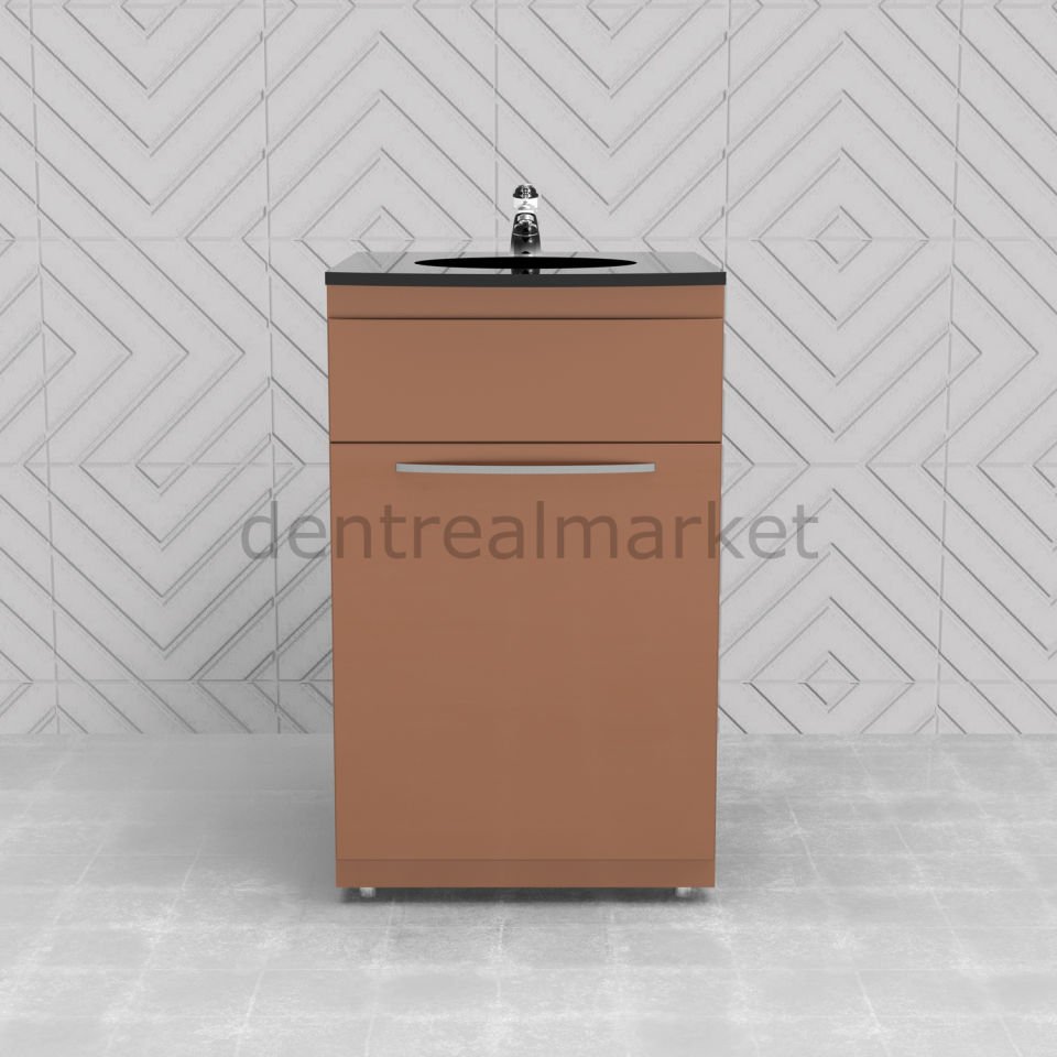Klinik Dolap - Modül - Lavabolu Cam Tezgah GL11