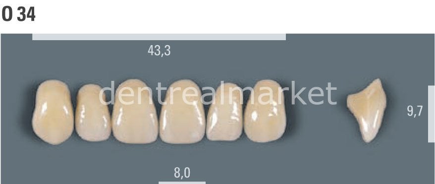 Vitapan Takım Diş 28'lik 3D Master 1M2 - 0 34
