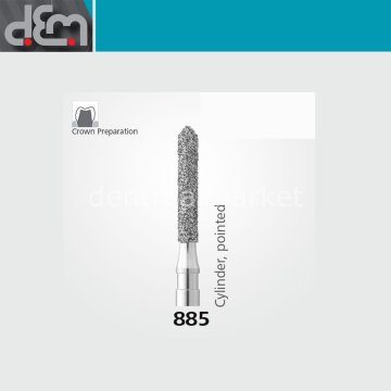 DX Sentetik Elmas Frez - 885 - Silindir - 10 Adet