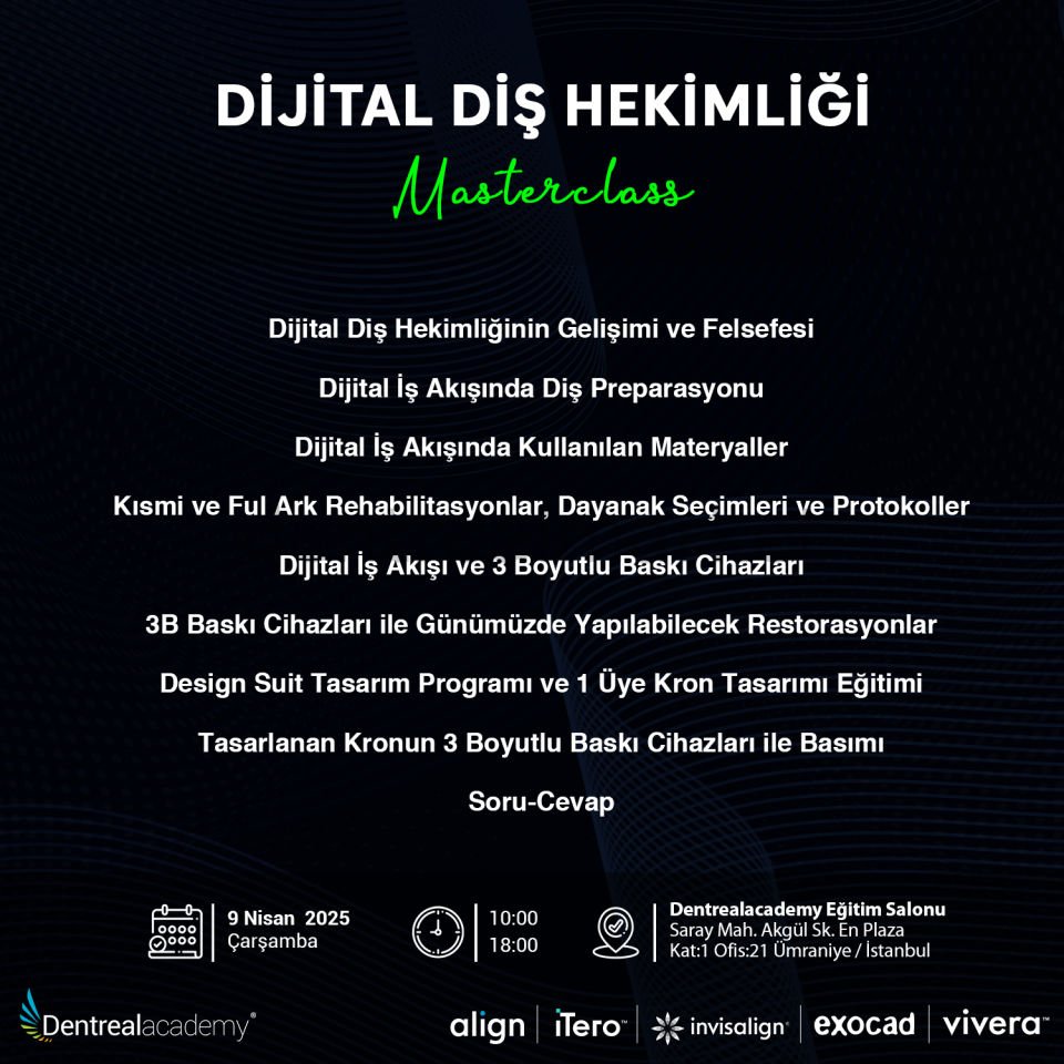 Dijital Diş Hekimliği Masterclass  - Dr. Recep Uzgur